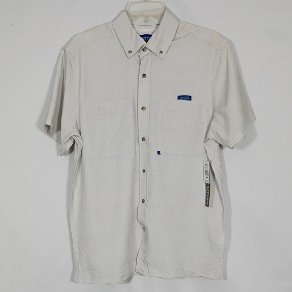 NWT Xcaster Outdoor Birch Short Sleeve Woven Fishing Shirt Mens Size Medium